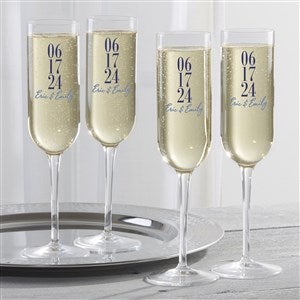 The Big Day Personalized Luigi Bormioli® Wedding Champagne Flute - 28086
