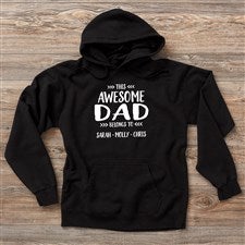 This Awesome Dad Belongs To Personalized Hanes® Adult ComfortWash™ Hoodie - 28124-CWHS