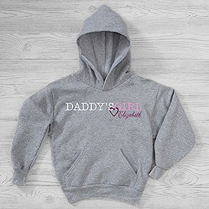 Daddys Little Girl Personalized Hanes® Youth Hooded Sweatshirt - 28145-YHS