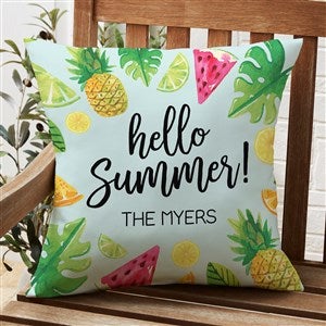 Tropical Fruit Personalized Outdoor Throw Pillow- 20”x20” - 28236-L