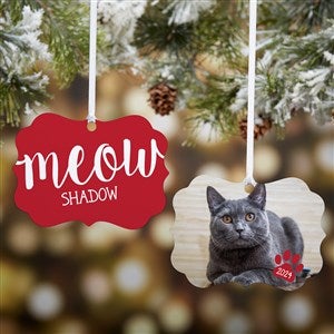 Meow Personalized Cat Photo Ornament - 28264-M