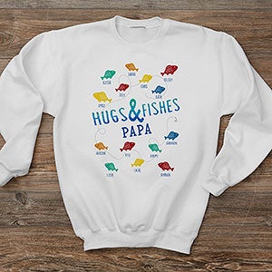 Hugs  Fishes Personalized Hanes® Adult Crewneck Sweatshirt - 28283-WS