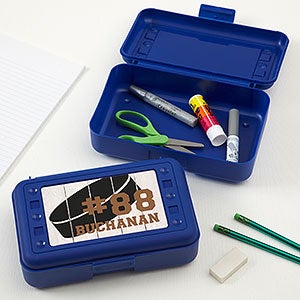 Hockey Personalized Blue Pencil Box - 28311-B