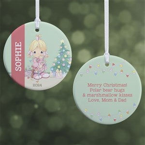 Precious Moments All Is Bright Personalized Girl Ornament - 2 Sided Glossy - 28356-2S