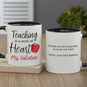 Inspiring Teacher Personalized Coffee Mug 11 oz Black - 28381-B
