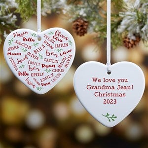 Wood Heart Personalized Ornament