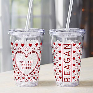 Sweet Hearts Personalized 17 oz. Insulated Acrylic Tumbler - 28392
