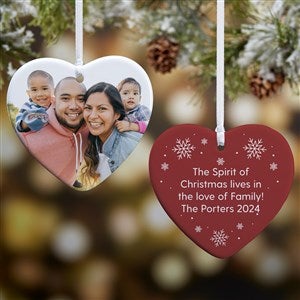 Photo Message Personalized Heart Ornament - 2 Sided Glossy - 28397-2
