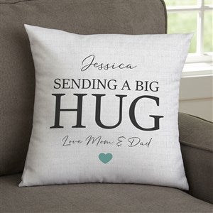 Sending Hugs Personalized 14-inch Photo Throw Pillow - 28409-S