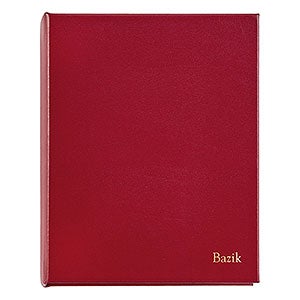 Premium Debossed Leather Address Book - Red - 28416D-R