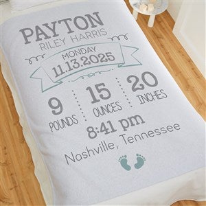 I Am Special Birth Info Personalized 50x60 Sweatshirt Baby Blanket - 28422-SW