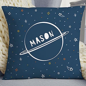 Space Personalized 18 Baby Velvet Throw Pillow - 28429-LV