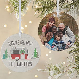Christmas Camper Personalized Ornament- 3.75 Matte - 2 Sided - 28446-2L