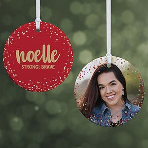 Sparkling Name Meaning Personalized Ornament- 2.85 Glossy - 2 Sided - 28451-2S