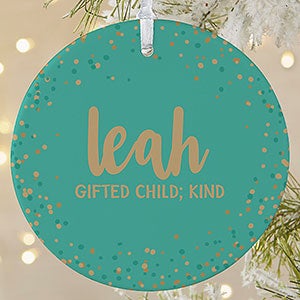 Sparkling Name Meaning Personalized Ornament- 3.75 Matte - 1 Sided - 28451-1L