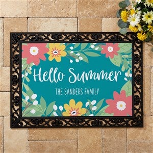 Summer Florals Personalized Doormat 18x27 - 28455-S