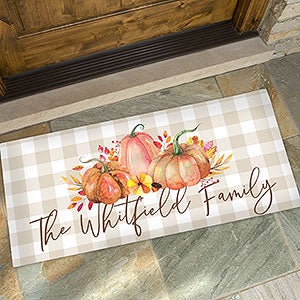 Autumn Watercolors Personalized Oversized Doormat- 24x48 - 28457-O