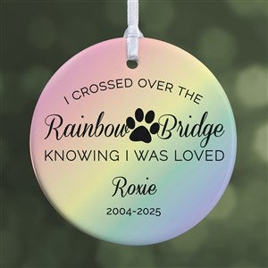 Rainbow Bridge Pet Memorial Personalized Ornament- 2.85 Glossy - 2 Sided - 28462-2S