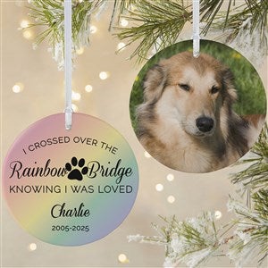 Rainbow Bridge Pet Memorial Personalized Ornament- 3.75 Matte - 2 Sided - 28462-2L