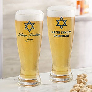 Choose Your Icon Personalized Hanukkah 23oz. Pilsner Glass - 28500-P