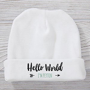 Hello World Personalized Baby Hat - 28566-H