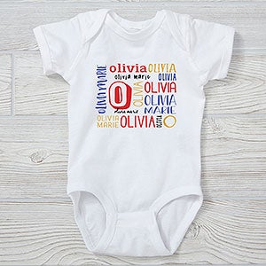 Bright Name Personalized Baby Bodysuit - 28570-CBB