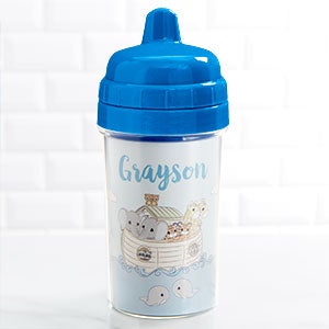 Precious Moments Noahs Ark Personalized Sippy Cup - Blue - 28572-B