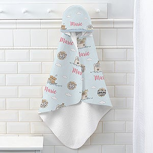 Precious Moments® Noahs Ark Personalized Baby Girl Hooded Beach  Pool Towel - 28573