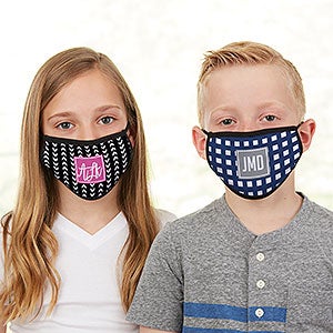 Pattern Play Monogram Personalized Kids Face Mask - 28594-M
