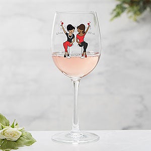 CROWNLY CRYSTAL® Best Friend Birthday Gifts Christmas Gifts for Friends  Women Personalized Gifts for Women Gifts for Best Friend Woman Wine Glass  for
