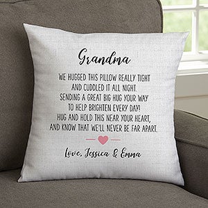 Hug Me Personalized 14-inch Velvet Hug Throw Pillow - 28646-SV