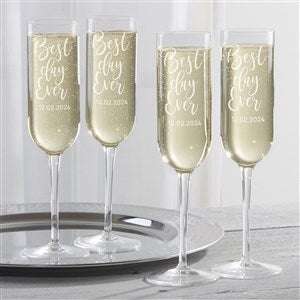 Luigi Bormioli® Best Day Ever Personalized Wedding Champagne Flute - 28699
