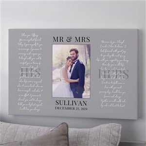 Wedding Vows Personalized Photo Canvas Print - 16x24 - 28740-M