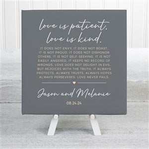 Love Is Patient Personalized Canvas Print-5frac12; x 5frac12; - 28742-5x5