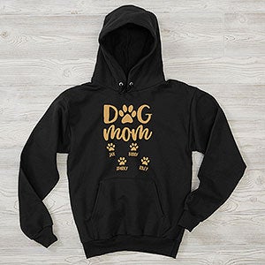 Dog Mom Personalized Hanes Adult Hooded Sweatshirt - 28846-BHS