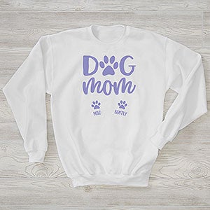 Dog Mom Personalized Hanes® Crewneck Sweatshirt - 28846-WS