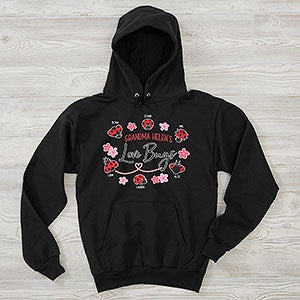 Grandmas Love Bugs Personalized Hanes Adult Hooded Sweatshirt - 28867-BHS