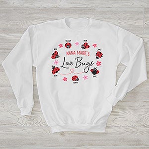 Grandmas Love Bugs Personalized Hanes Crewneck Sweatshirt - 28867-WS
