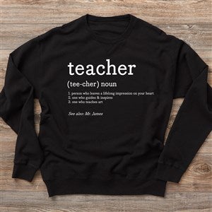 Definition of Teacher Personalized Hanes Adult ComfortWash Sweatshirt - 28897-CWS