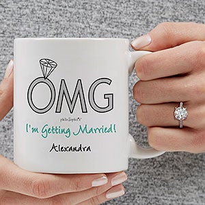 OMG Im Getting Married philoSophies® Personalized Mug 11 oz.- White - 29046-S