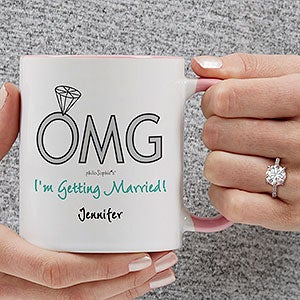 OMG Im Getting Married philoSophies® Personalized Mug 11 oz.- Pink - 29046-P