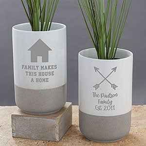 Choose Your Icon Personalized Cement Vase - 29067