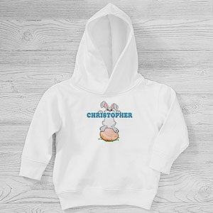 Bunny Love Personalized Easter Toddler Hooded Sweatshirt - 29179-CTHS