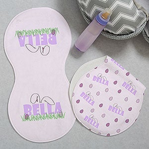Ears To You Personalized Easter Burp Cloths - Set of 2 - 29187-B