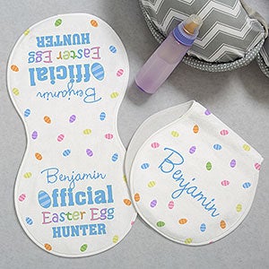 Official Egg Hunter Personalized Easter Burp Cloths - Set of 2 - 29202-B