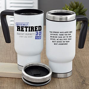 Officially Retired Personalized 14 oz. Commuter Travel Mug - 29247