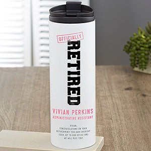 Officially Retired Personalized 16 oz. Travel Tumbler - 29249