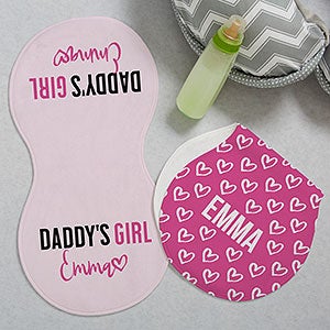 Daddys Girl Personalized Burp Cloths - Set of 2 - 29289