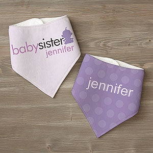 Big or Baby Brother & Sister Personalized Bandana Bibs - 29367-BB