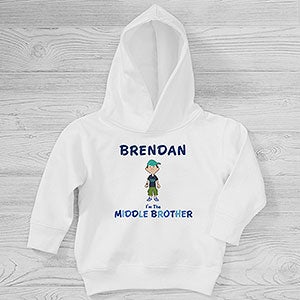 Brother Character Personalized Toddler Hooded Sweatshirt - 29383-CTHS